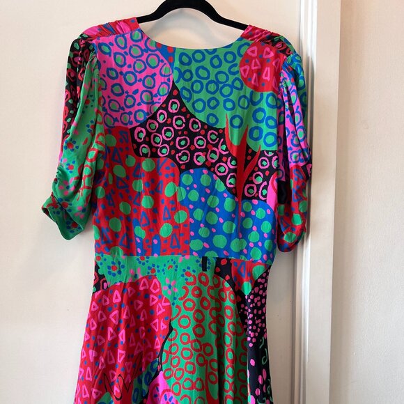NWT Rhode Leanna Mini Dress - Mixed Print, Twist-Front - Size 14 - Picture 10 of 15